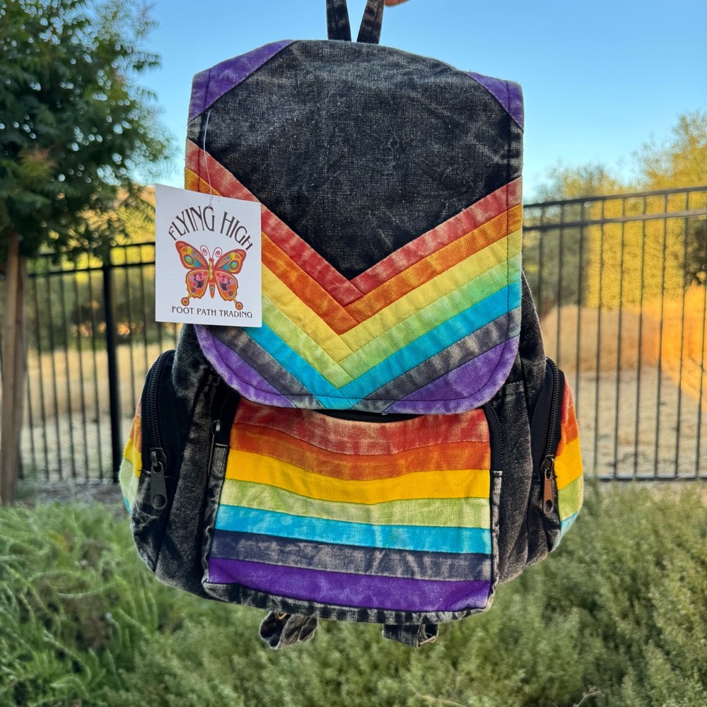 Rainbow Chevron Backpack